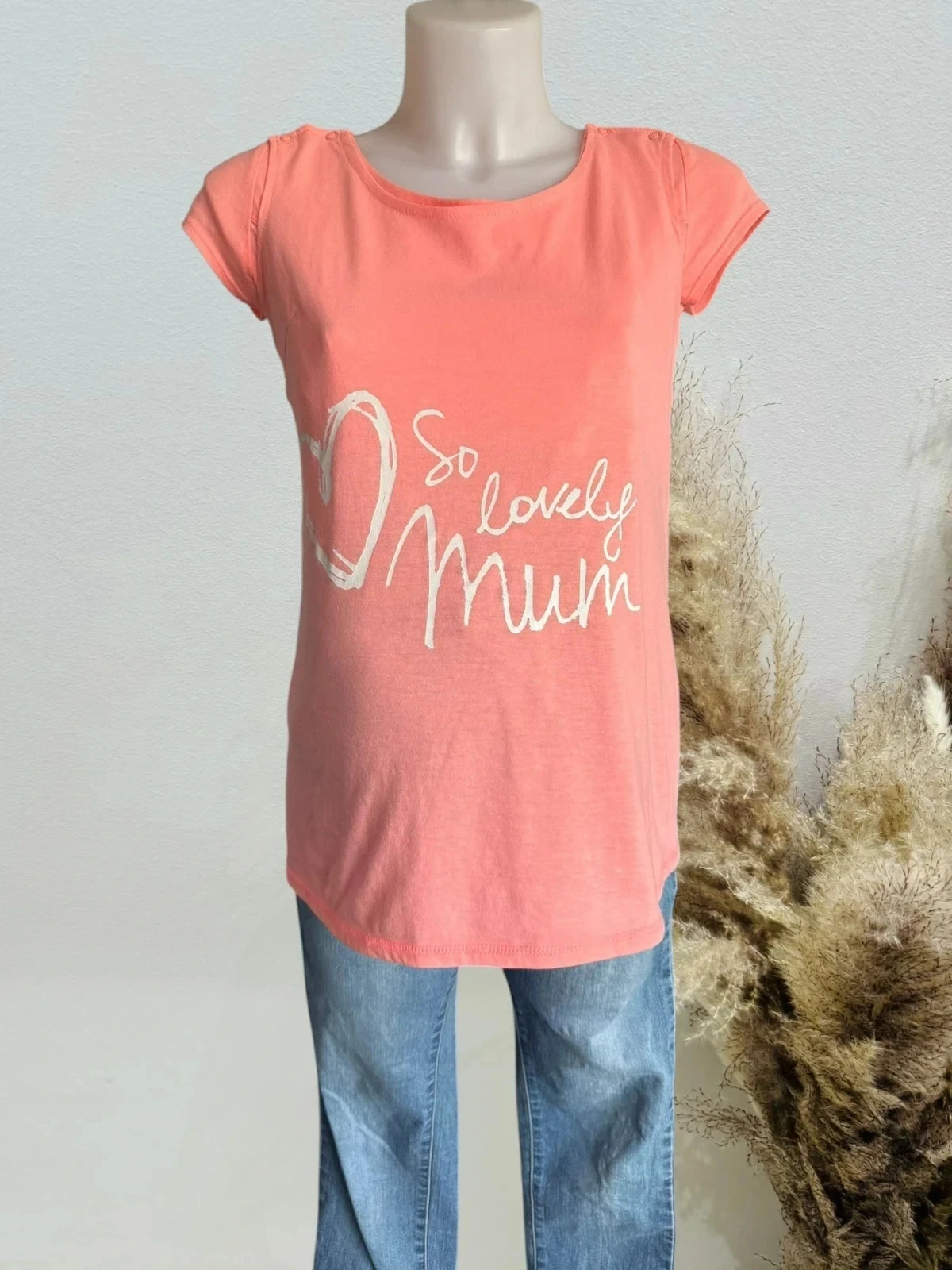 T-shirt d’allaitement T36/S corail fluo